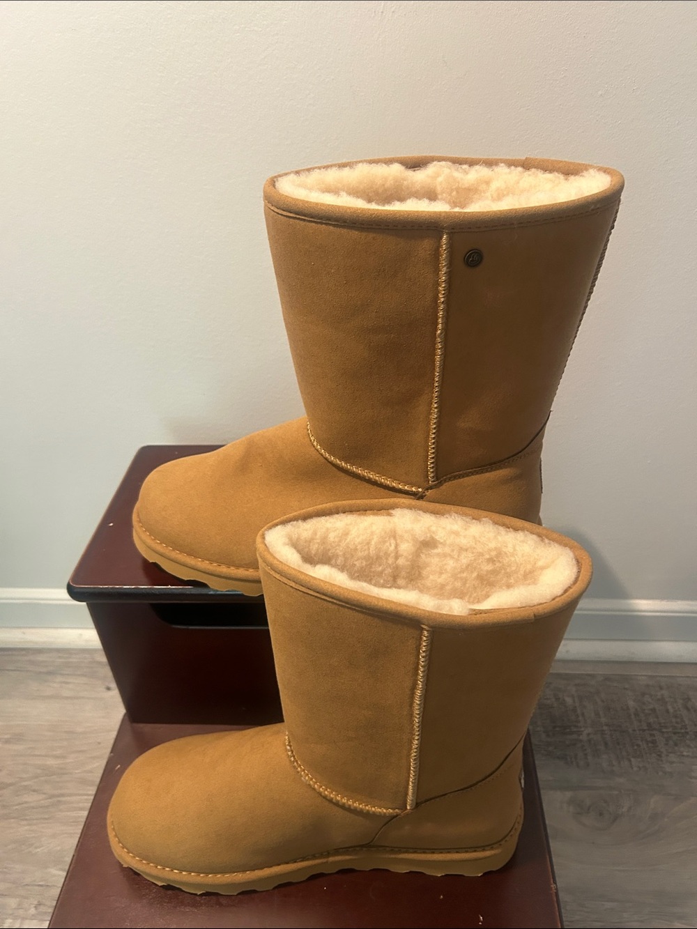 BearPaw Wheat Mid-Calf Vegan Shearling-Lined Boots - Picture 7 of 7